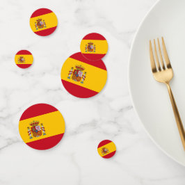 Tafelkonfetti mit der Flagge Spaniens Konfetti