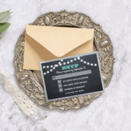 Tafelleuchten Aquamarine Silber-Grenze UAWG RSVP Karte