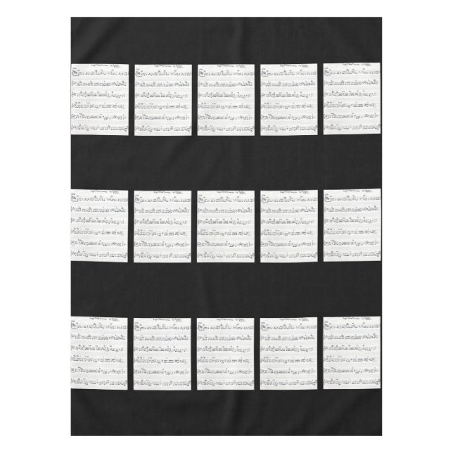 Tafelmusik, schwarz-weiß tischdecke (Vorderseite)