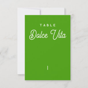 Tafelname - Colorus - Vert Citron Dankeskarte