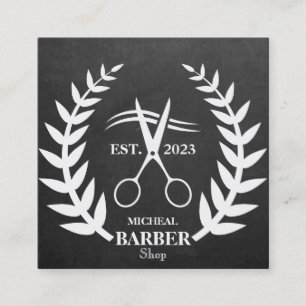 Tafelschere Barber Quadratische Visitenkarte