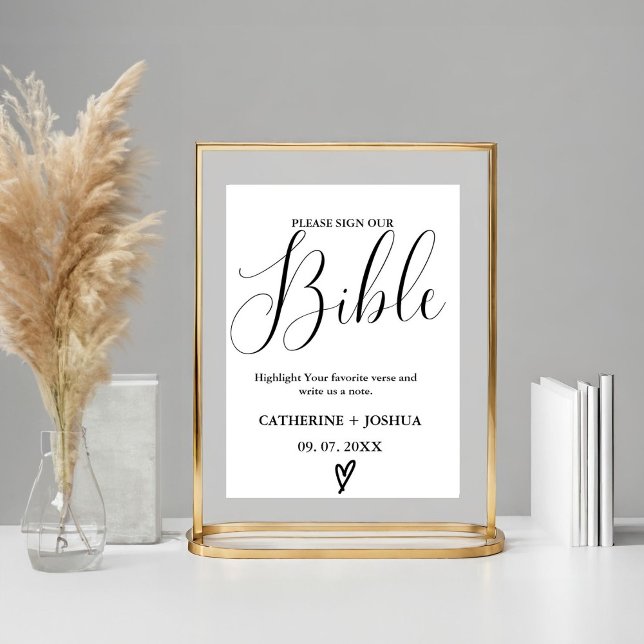 Tafelschild für Hochzeiten, Bibelguestbook Poster (Von Creator hochgeladen)