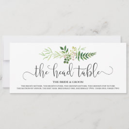 Tafelschild für Hochzeiten, Grün und rustikale Sch