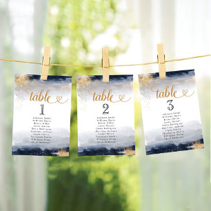 Tafelübersicht für Hochzeiten von Schiffen und Gol