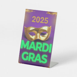 Tafelzeichen Mardi gras 2025 Sockelschild