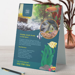 Tafelzeitszeichen des Aquariums Business Tischaufsteller