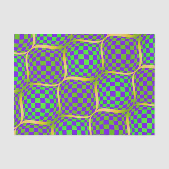 Taffi Lila & Green Ribbon Seidenpapier (Vorderseite)