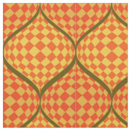 Taffi Op Art Orange Green und Yellow Stoff