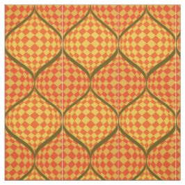Taffi Op Art Orange Green und Yellow Stoff