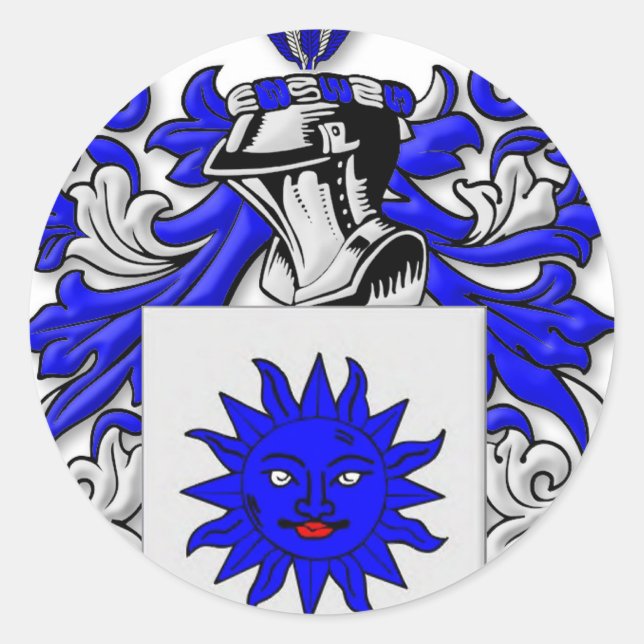 Tafoya Coat of Arms Runder Aufkleber (Vorderseite)