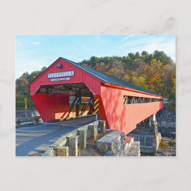 Taftsville Covered Bridge, Vermont Postkarte (Vorderseite)