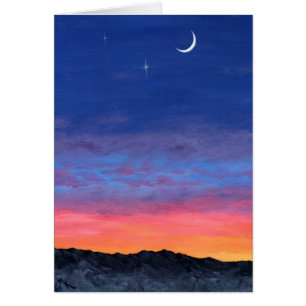 Tag2Nacht Farbenfrohe Sonnenuntergangsmalerei