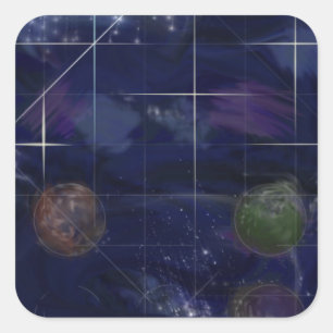 Tag 4 der Genesis: Sterne 2014 Quadratischer Aufkleber