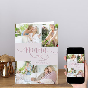 Tag 4 der Muttermutter Foto Collage Pink Feiertagskarte