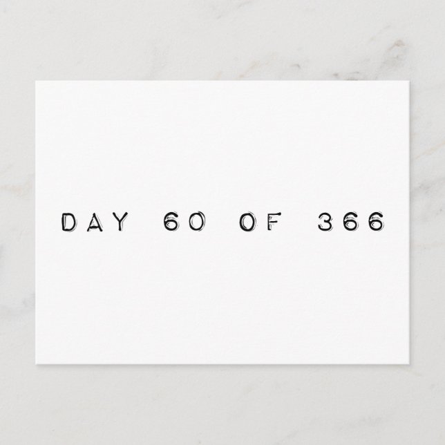 Tag 60 von 366 LEAP DAY Postkarte (Vorderseite)