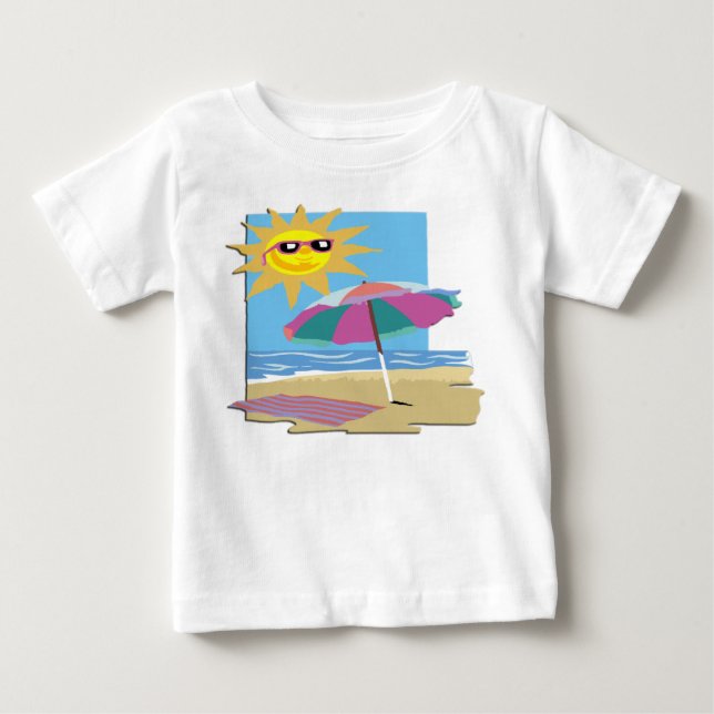 Tag am Strand Baby T-shirt (Vorderseite)