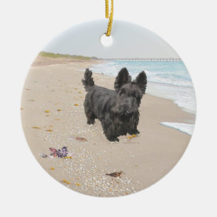 Tag am Strand Keramik Ornament