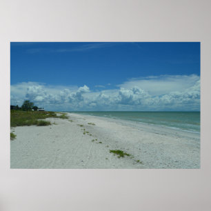 Tag am Strand mit tropischem Wasser Poster