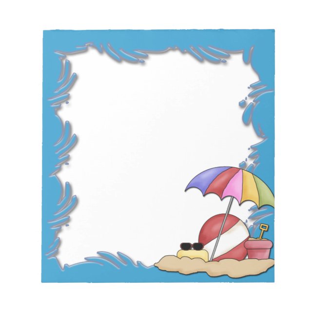 Tag am Strand Notepad Notizblock (Vorderseite)