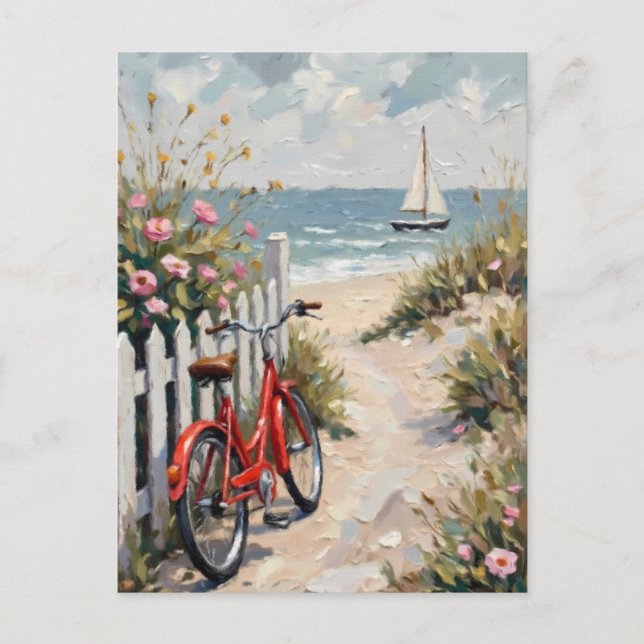 Tag am Strand Postkarte (Vorderseite)