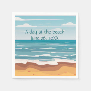 Tag am Strand Serviette
