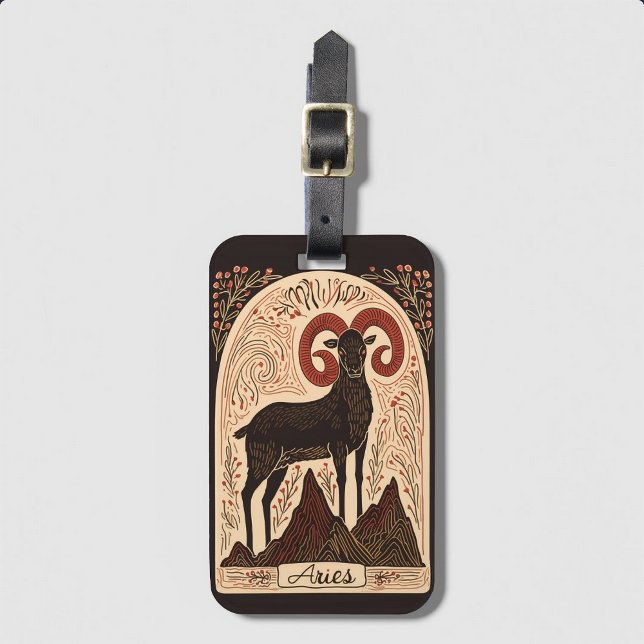 Tag Aries Celestial Zodiac Art Gepäckanhänger (Von Creator hochgeladen)