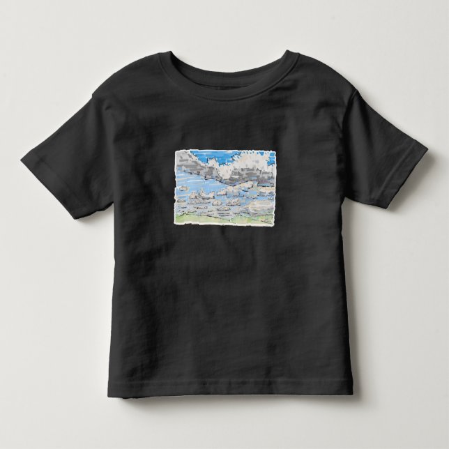 Tag bewölkt kleinkind t-shirt (Vorderseite)