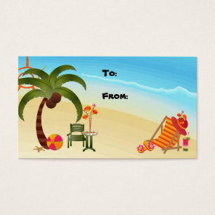 Tag cadeau Paradis tropical