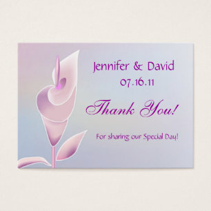 Tag/Carte de visite Mariage Calla Lily