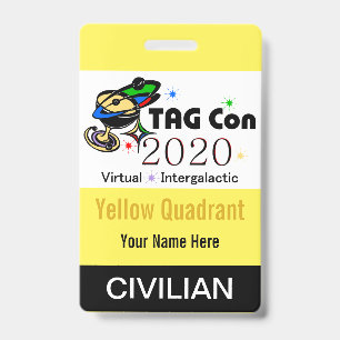 TAG Con 2020 - Gelber Quadrant - Zivilabzeichen Ausweis