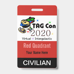 TAG Con 2020 - Quadrant Rouge - Badge Civil
