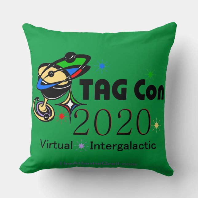 TAG Con 2020 - Virtual - Green Quadrant Kissen (Vorderseite)