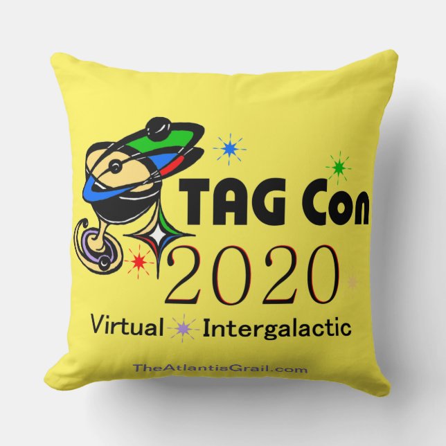 TAG Con 2020 - Virtual - Yellow Quadrant Kissen (Vorderseite)