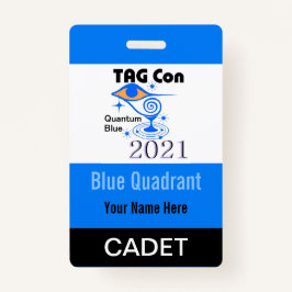 TAG Con 2021 - Blue Quadrant - Cadet Abzeichen Ausweis