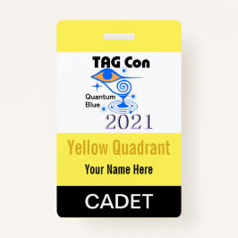 TAG Con 2021 - Gelber Quadrant - Abzeichen Cadet Ausweis