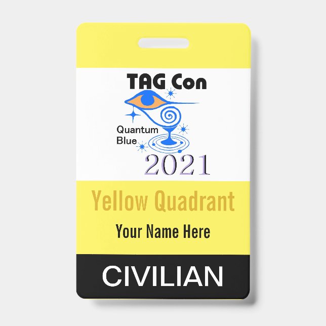 TAG Con 2021 - Gelber Quadrant - Ziviles Abzeichen Ausweis (Vorderseite)