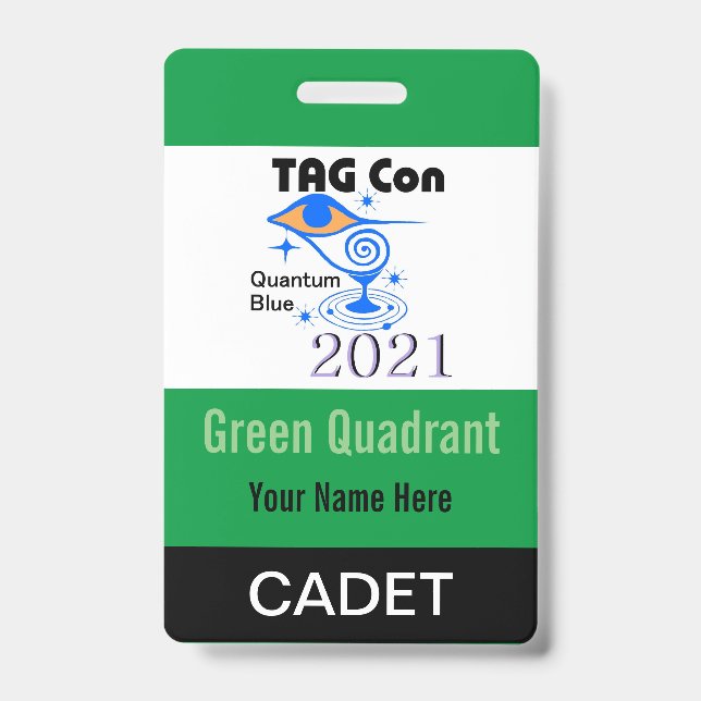 TAG Con 2021 - Green Quadrant - Cadet Abzeichen Ausweis (Vorderseite)