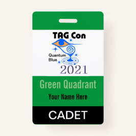 TAG Con 2021 - Green Quadrant - Cadet Abzeichen Ausweis