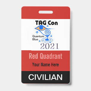 TAG Con 2021 - Quadrant Rouge - Badge Civil