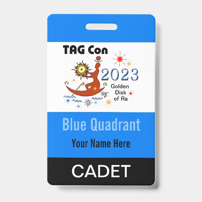 TAG Con 2023 - Blue Quadrant - Cadet Abzeichen Ausweis (Vorderseite)