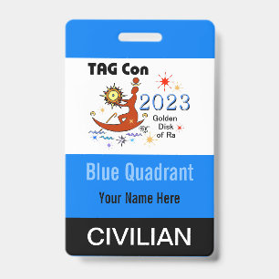 TAG Con 2023 - Quadrant Bleu - Badge Civil