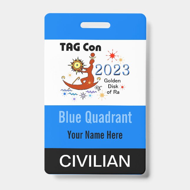 TAG Con 2023 - Quadrant Bleu - Badge Civil (Avant)