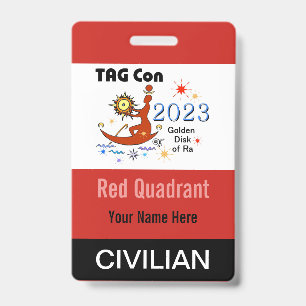 TAG Con 2023 - Roter Quadrant - Ziviles Abzeichen Ausweis