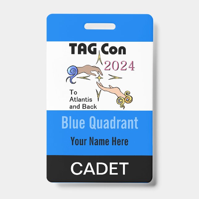 TAG Con 2024 - Blue Quadrant - Cadet Abzeichen Ausweis (Vorderseite)