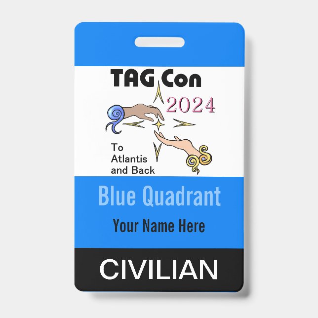 TAG Con 2024 - Blue Quadrant - Ziviles Abzeichen Ausweis (Vorderseite)