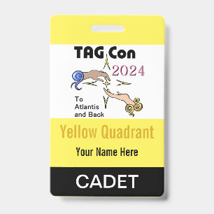 TAG Con 2024 - Quadrant Jaune - Badge Cadet