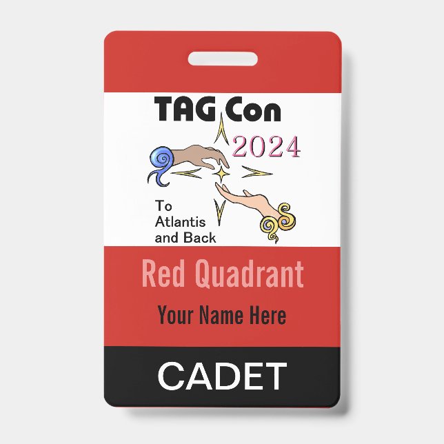 TAG Con 2024 - Red Quadrant - Cadet Abzeichen Ausweis (Vorderseite)