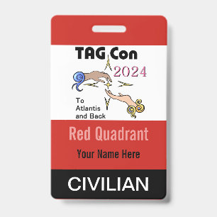TAG Con 2024 - Roter Quadrant - Ziviles Abzeichen Ausweis