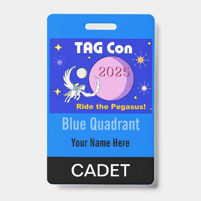 TAG Con 2025 - Quadrant Bleu - Badge de Cadet (Avant)