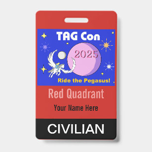 TAG Con 2025 - Quadrant Rouge - Badge Civil
